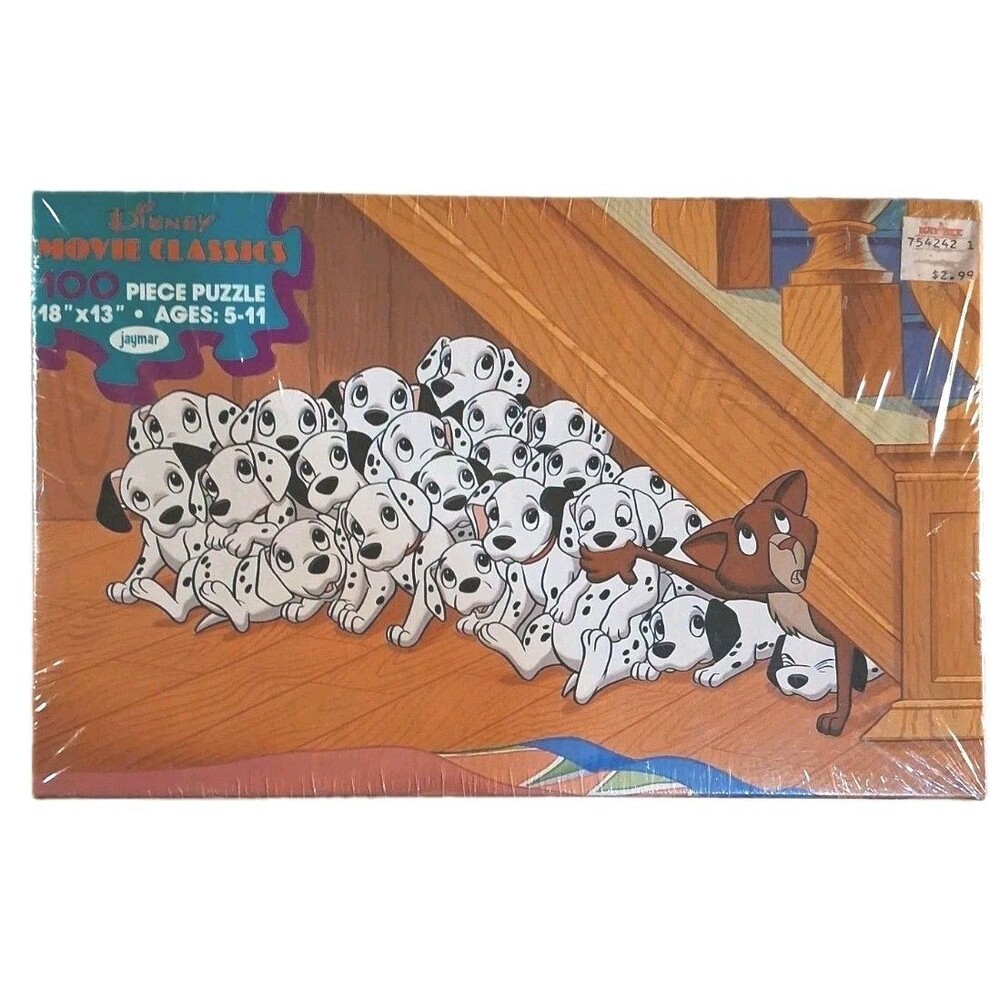 Vintage 101 Dalmatians Disney Movie Classics 100 Piece Puzzle 18"x13"
